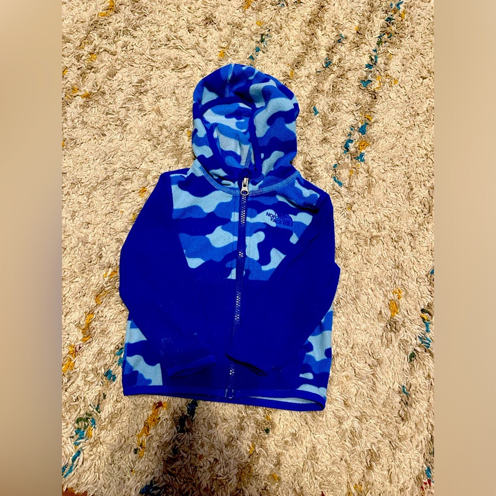12-18 month Blue Camo Northface Fleece Jacket